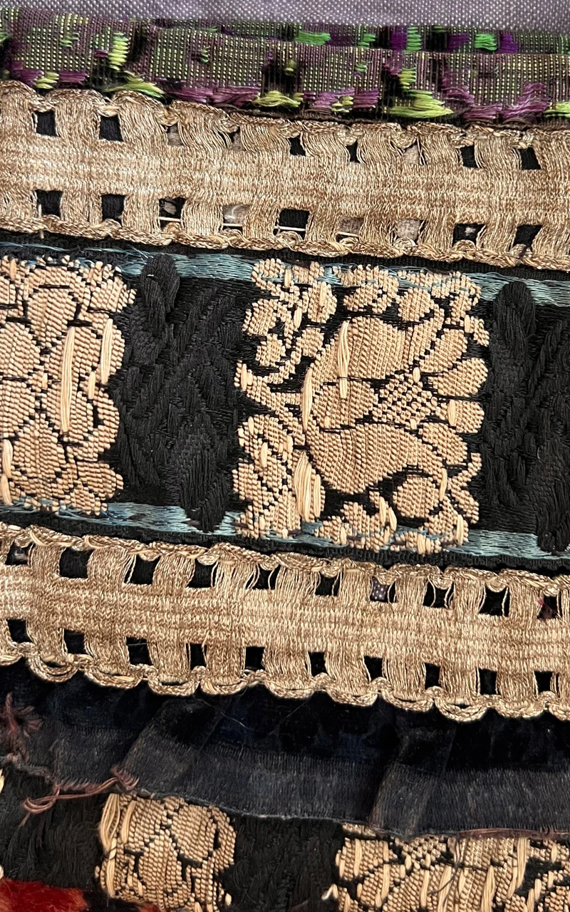Antique Eastern European Embroidered Velvet Cropped Jacket