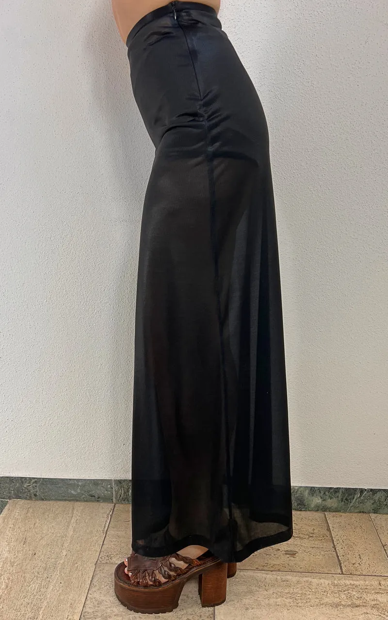 Vintage 90s Strenesse Sheer Maxi Skirt and Hot Pants Set