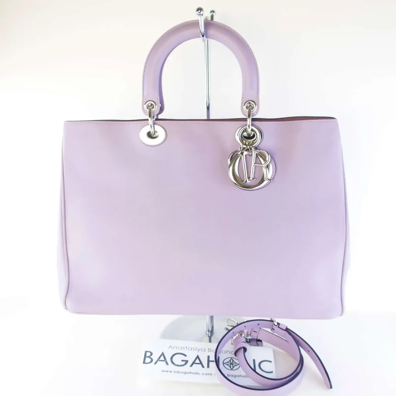 Christian Dior Limited Edition Large Lilac Diorissimo Shoulder Bag