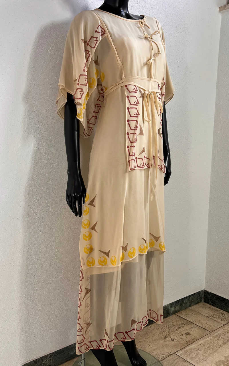 Vintage 70s Sheer Flatter Silk Dress