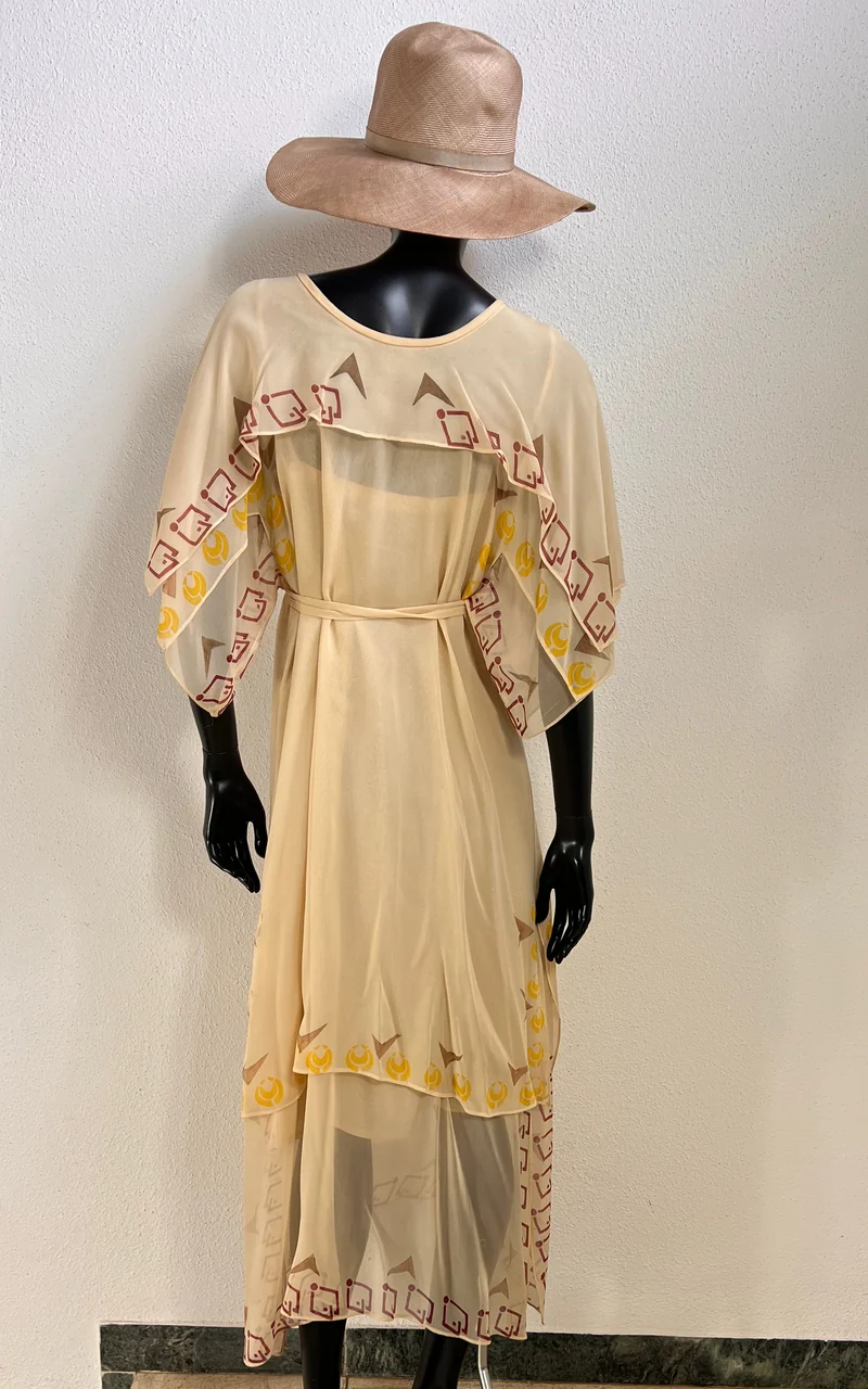 Vintage 70s Sheer Flatter Silk Dress