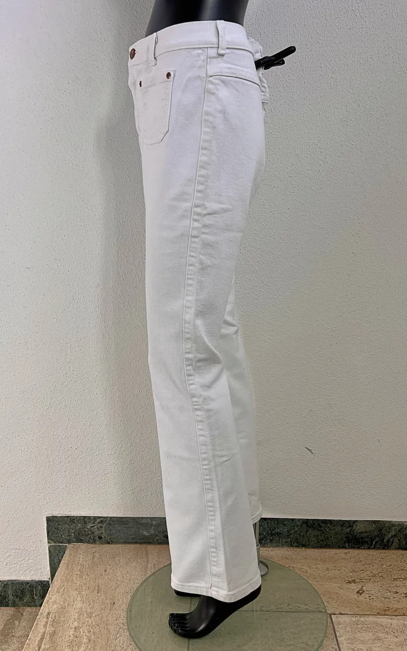 White Wrangler Flare Denim Pants
