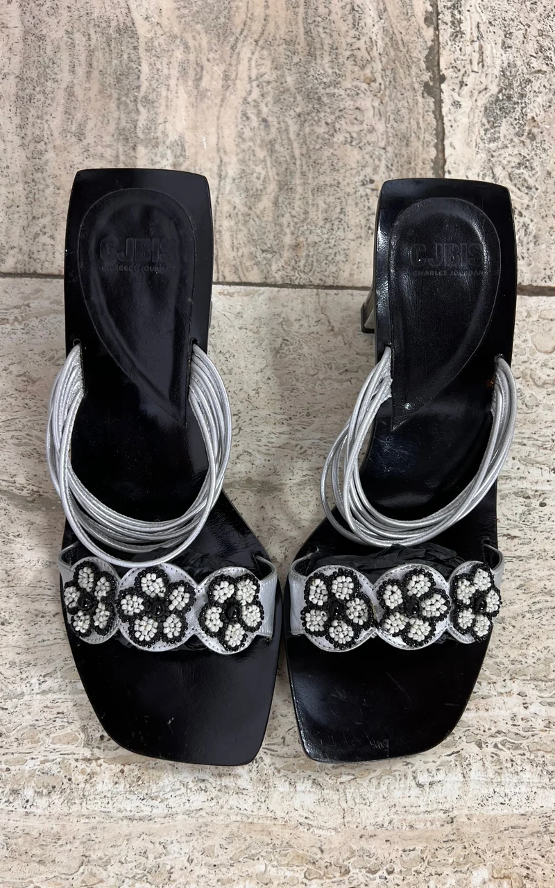 Vintage Early 2000 C.JBIS Charles Jourdan Heeled Sandals Y2K 38