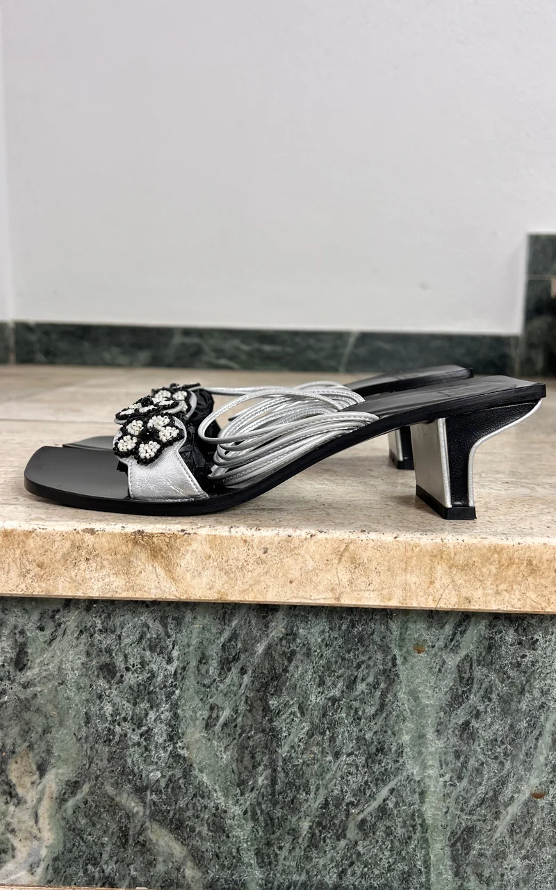 Vintage Early 2000 C.JBIS Charles Jourdan Heeled Sandals Y2K 38