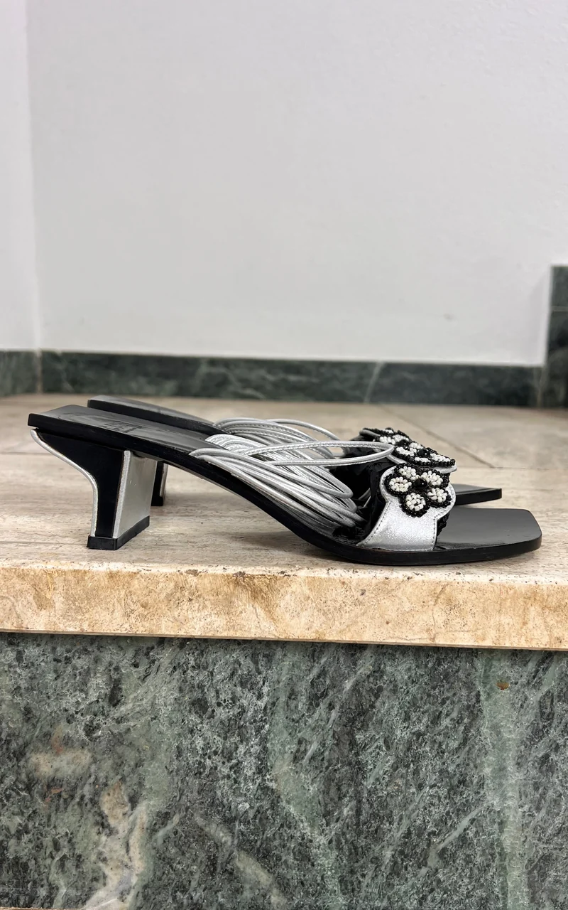 Vintage Early 2000 C.JBIS Charles Jourdan Heeled Sandals Y2K 38