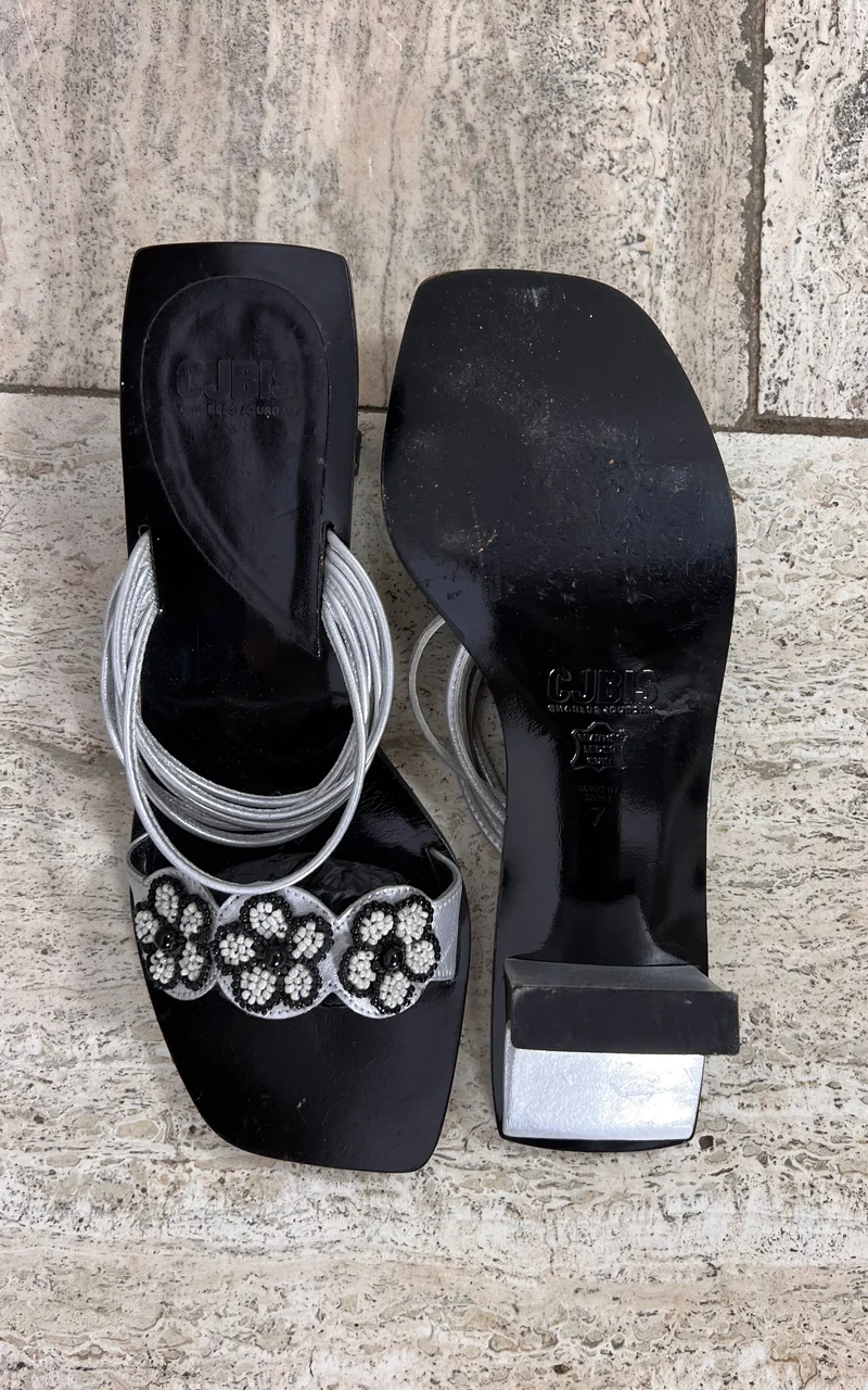 Vintage Early 2000 C.JBIS Charles Jourdan Heeled Sandals Y2K 38