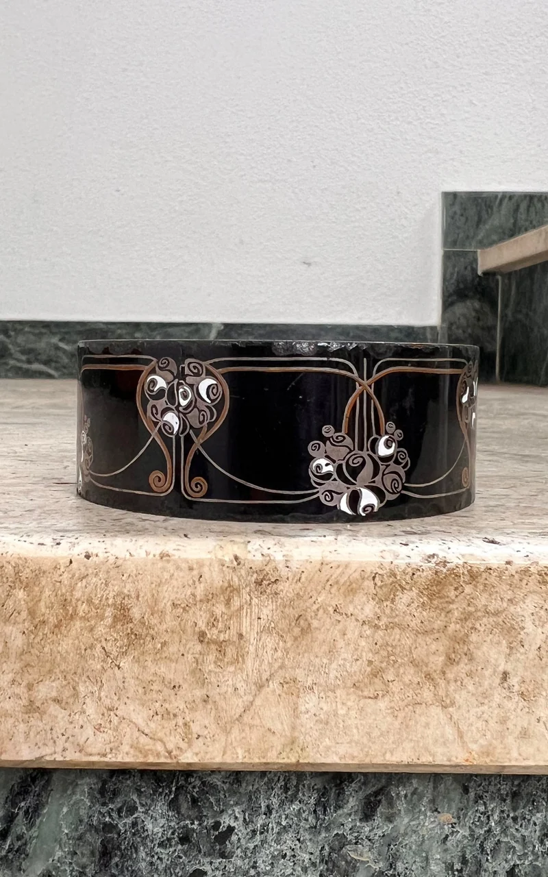 Vintage Michaela Frey Enamel Art Deco Armcuff