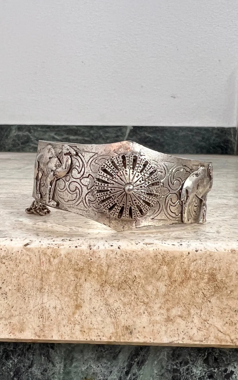 Vintage Silver Hippie Cuff Bracelet