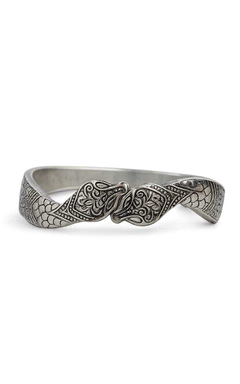 Vintage Silver Snake Bracelet