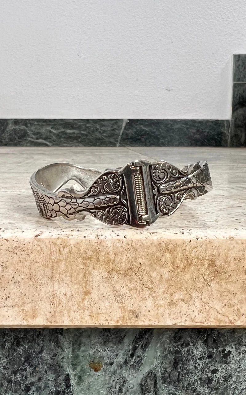 Vintage Silver Snake Bracelet
