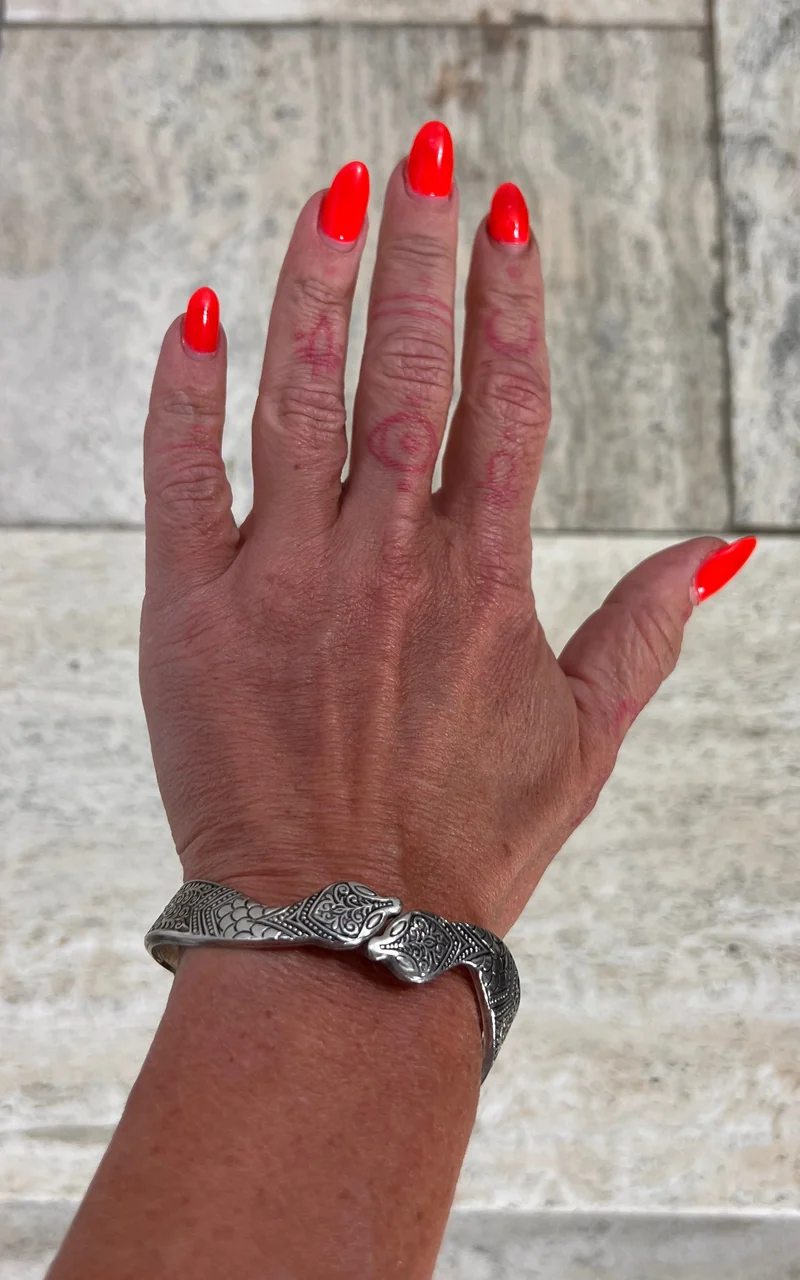 Vintage Silver Snake Bracelet