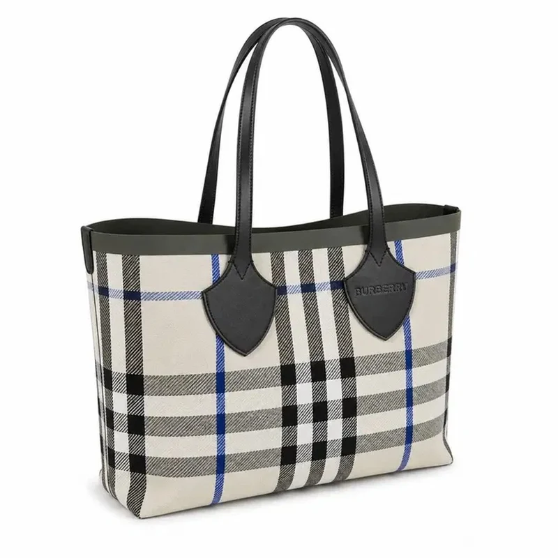 Burberry Damen Henkeltasche Medium Giant Tote in Check Lichen Beige 81214871