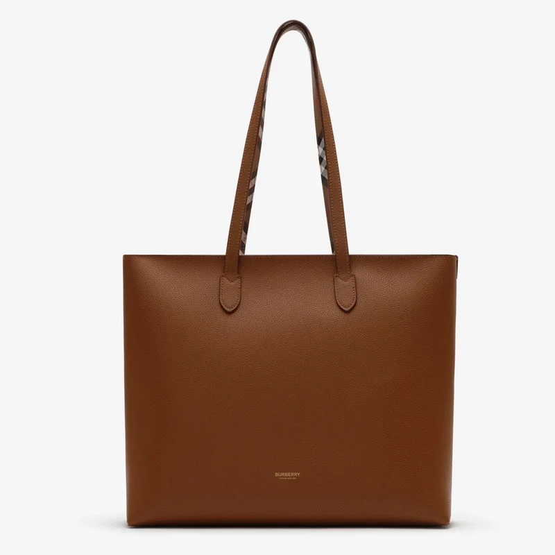 Burberry Damen Shopper MD Dbl Faced Check-Lined Tote Tawny Brown 81214341