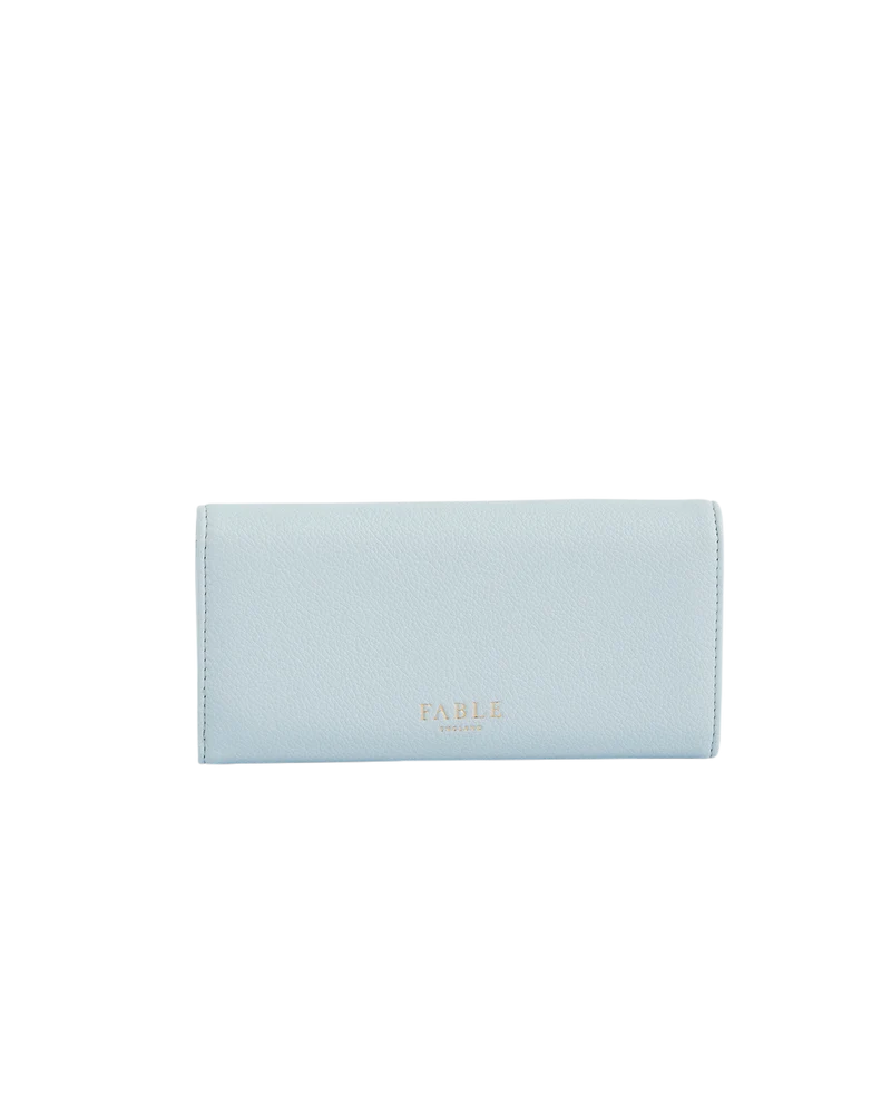 Swallow Embroidered Large Blue Purse