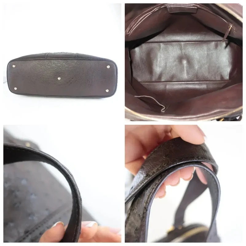 Yves Saint Laurent YSL Large Ostrich Muse Bag