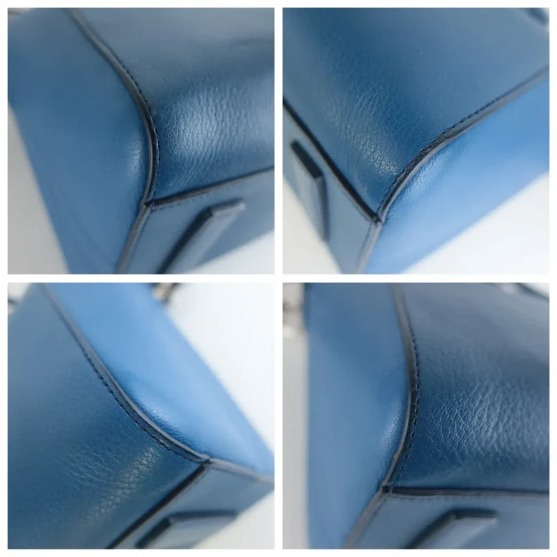 Givenchy Blue Pebbled Leather Antigona Shoulder bag