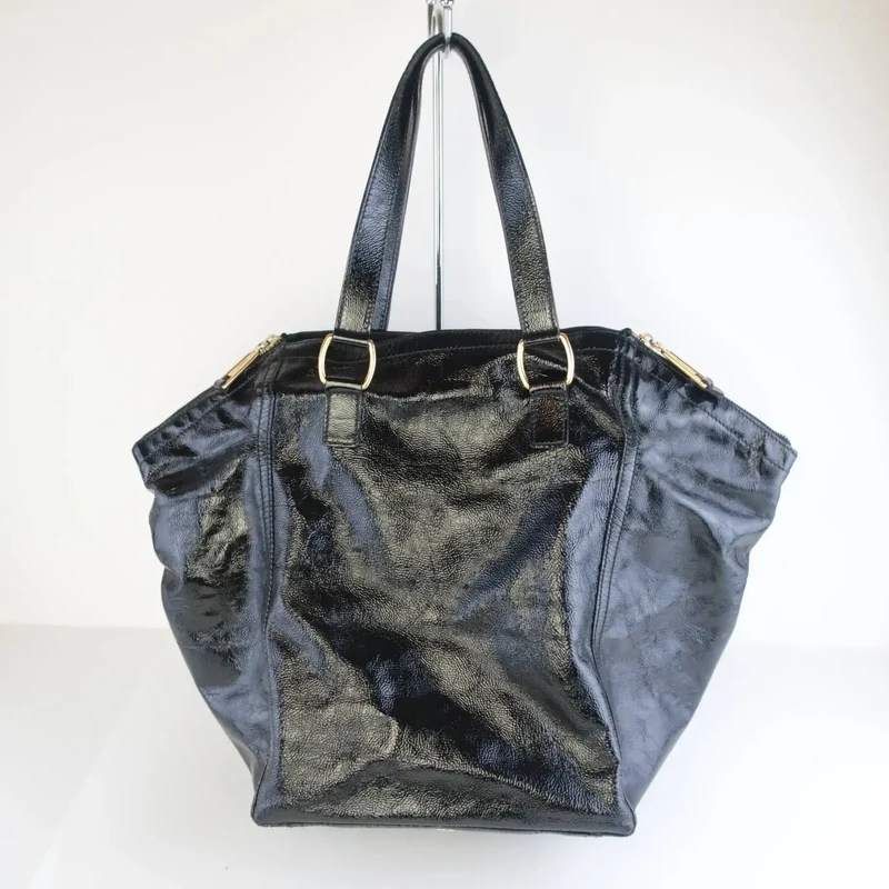 YSL Downtown Black Patent Leather Bag