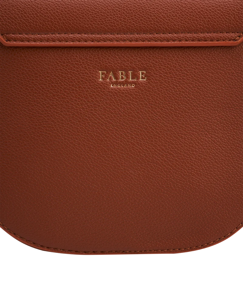 Beth Saddle Crossbody Bag in Tan