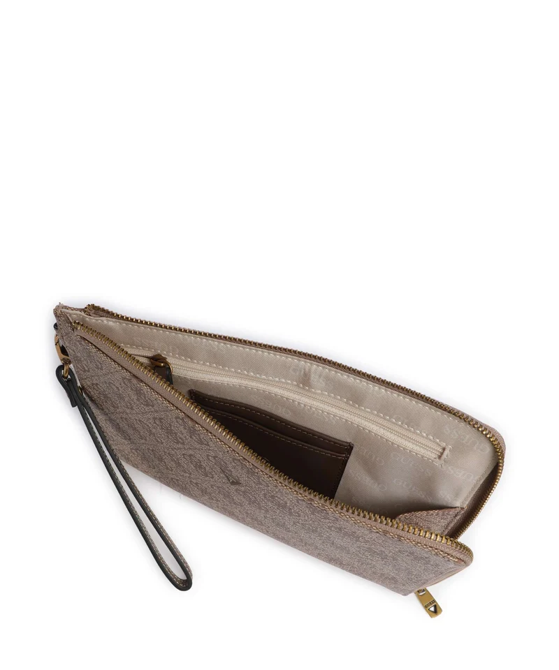 Guess Milano Medium Handgelenktasche beige/brown