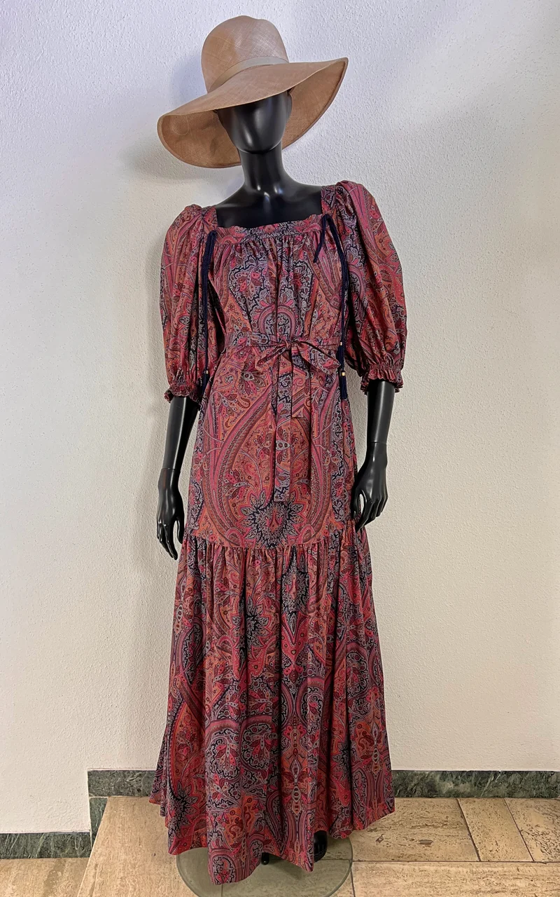Vintage 70s Yves Saint Laurent Tassel Dress Russian Doll Collection