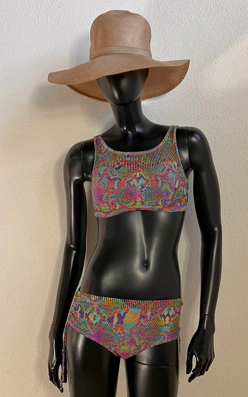 Vintage 70s Python Print Bikini