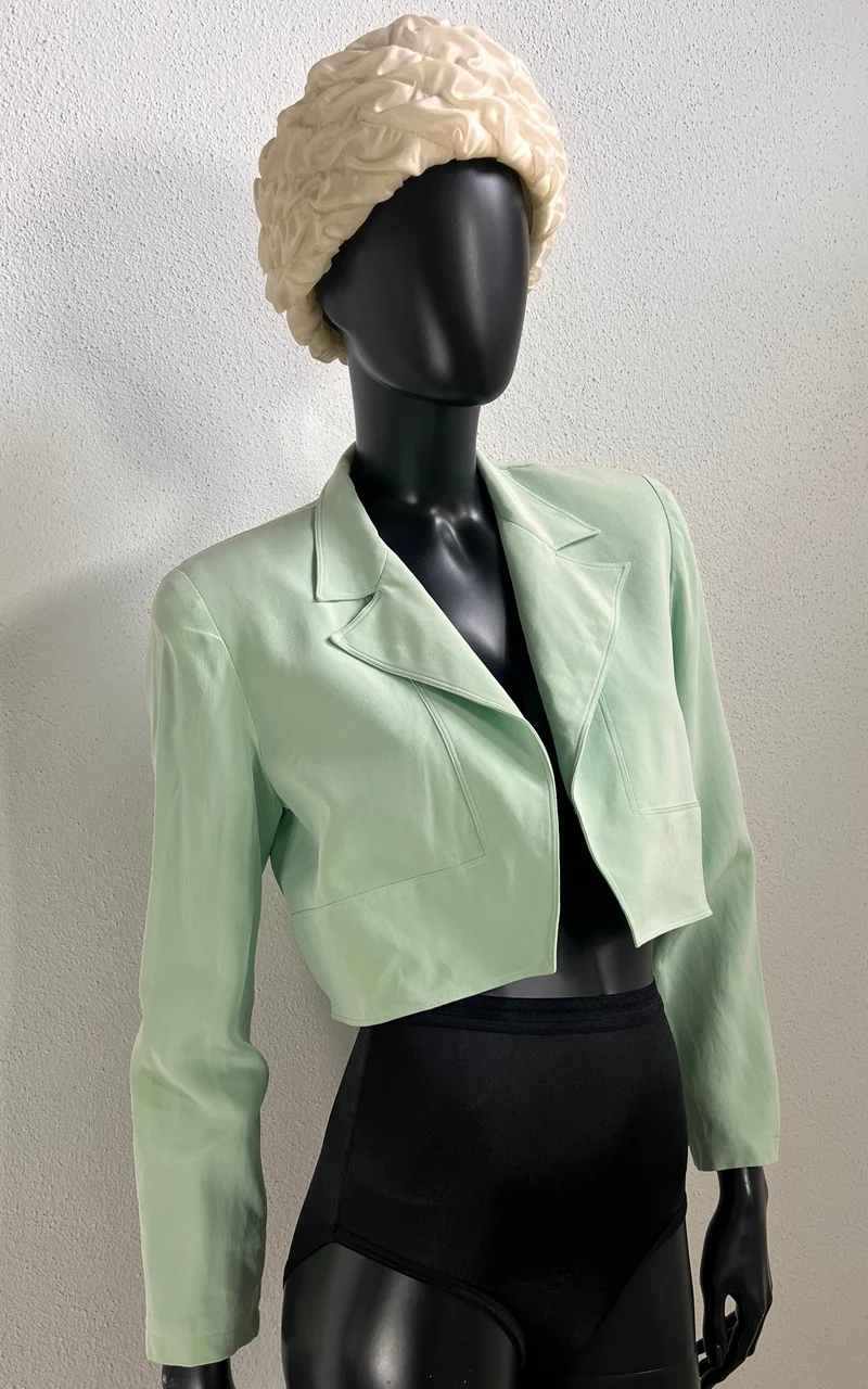 Vintage Mint Silk Tuxedo Jacket