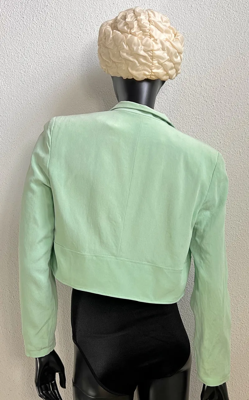 Vintage Mint Silk Tuxedo Jacket