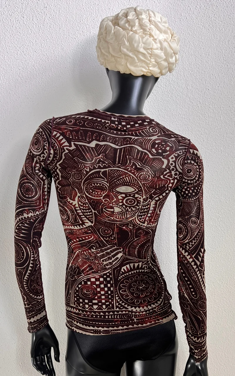 Vintage 90s African Mesh Top