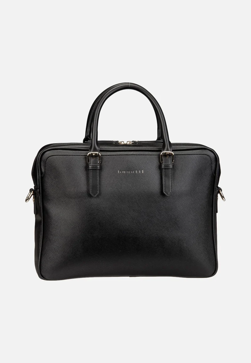 Ella Saffiano Briefcase Black - Aktentasche