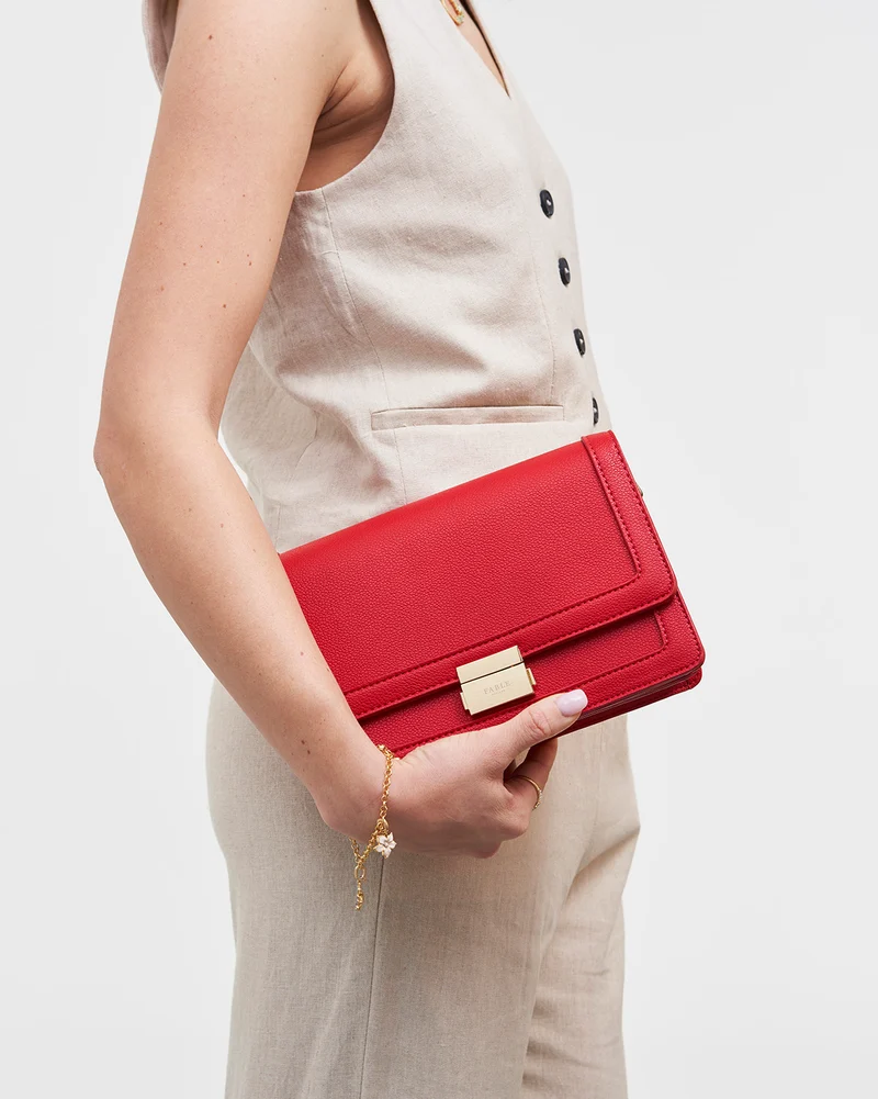 Kate Red Foldover Bag