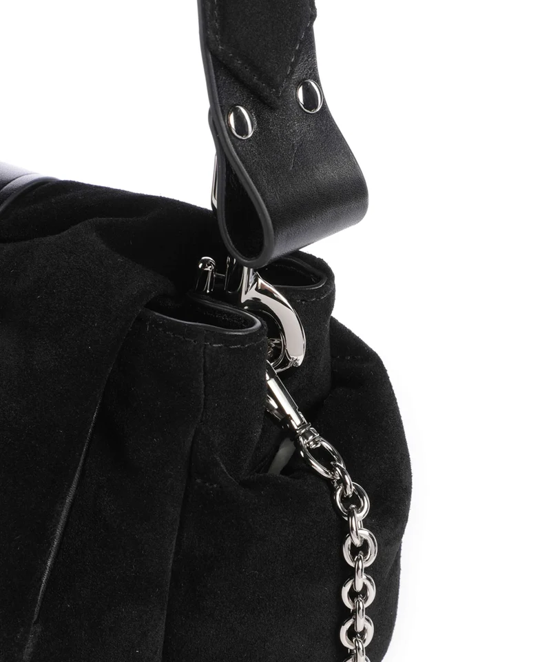Vivienne Westwood Hazel Treasure Suede Schultertasche black