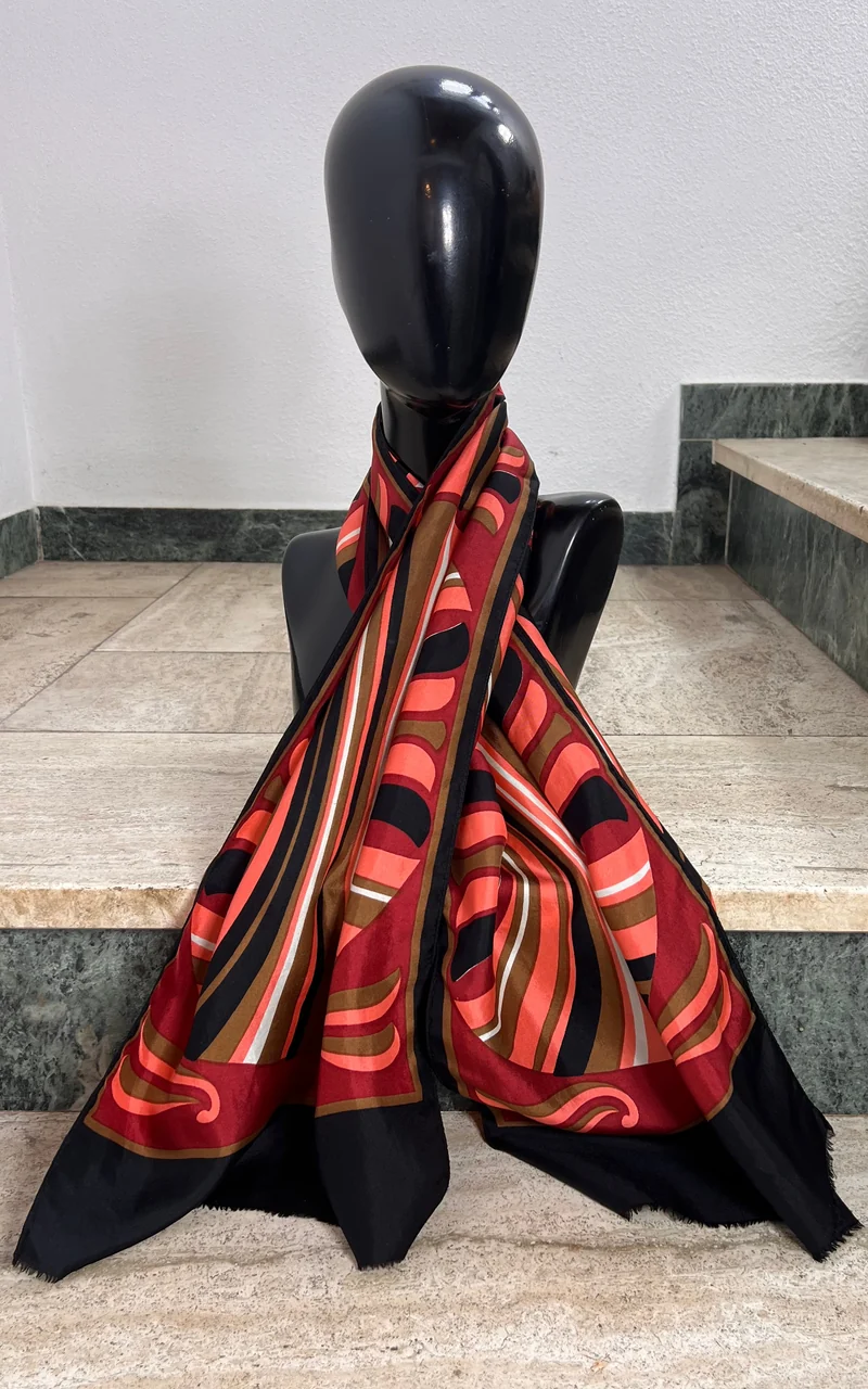 Vintage Psychedelic Silk Scarf