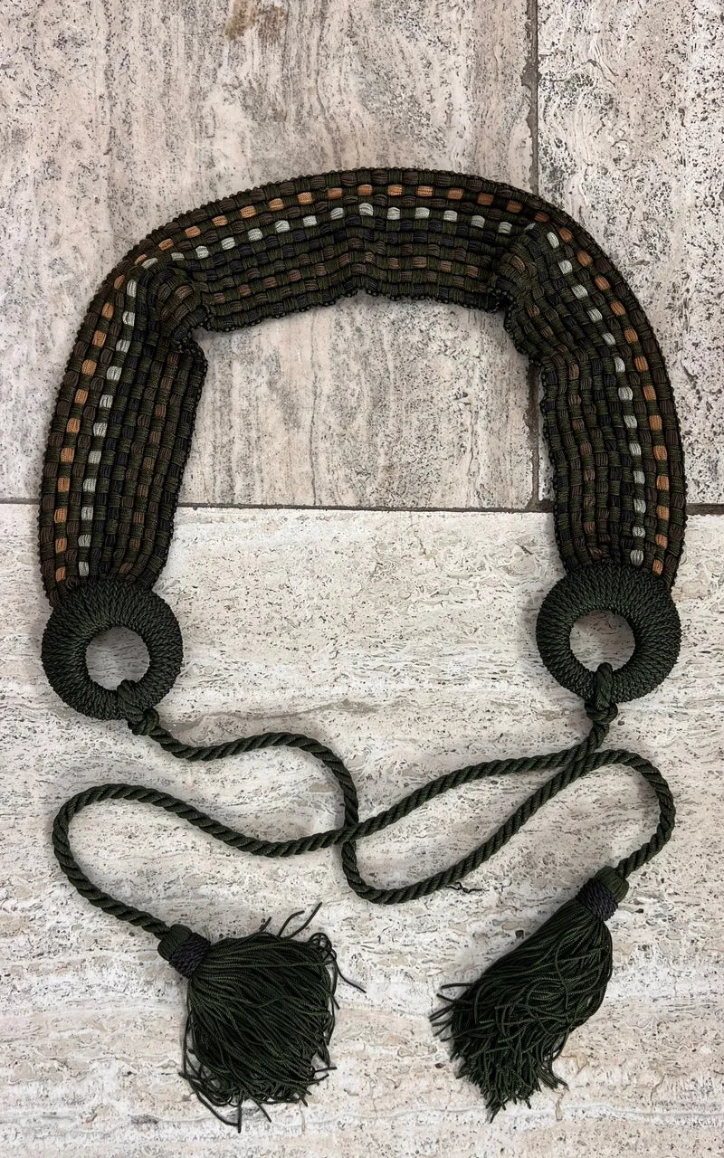 Vintage 70s Silk Tassel Belt ( Yves Saint Laurent )