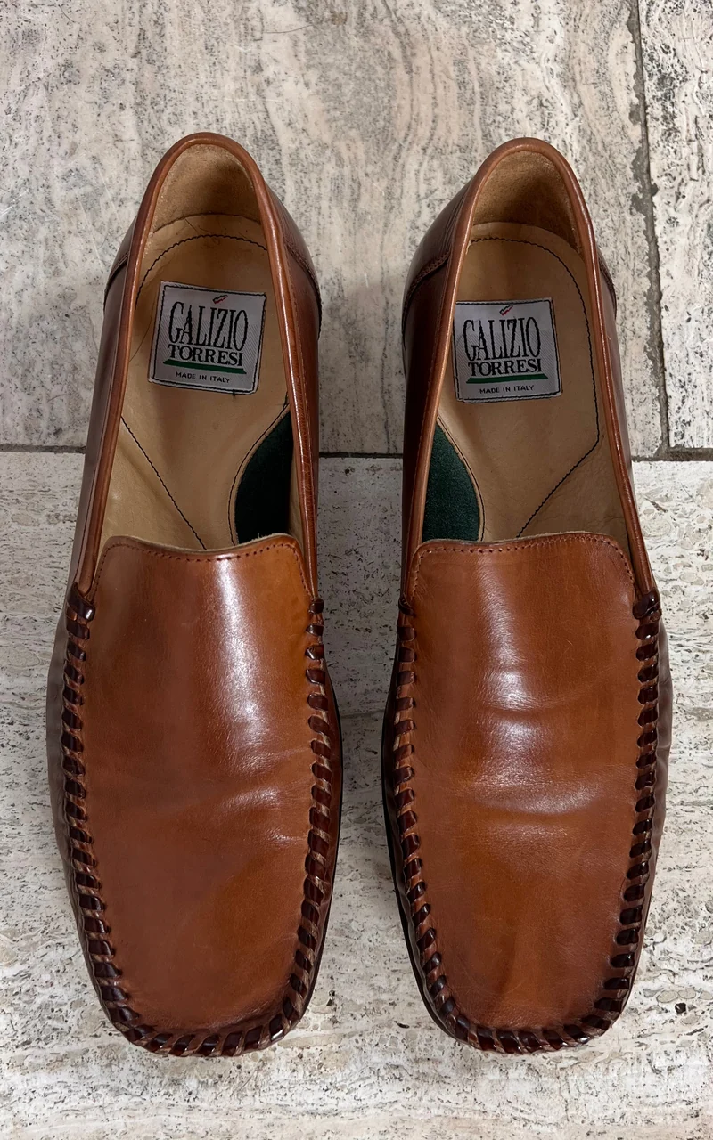 Vintage Galizio Torresi Leather Loafers 44,5