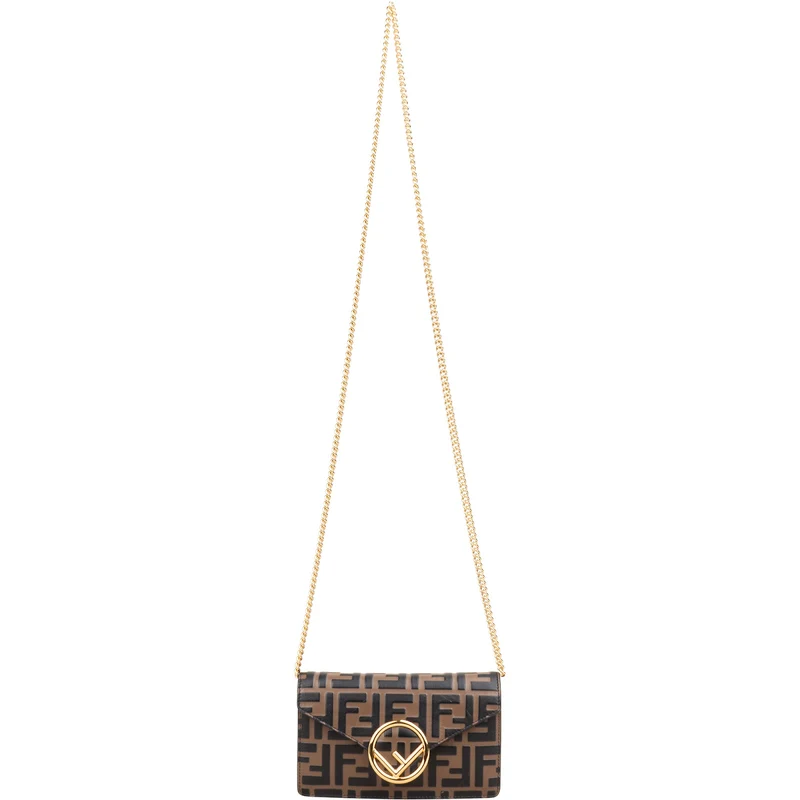 Fendi Monogram FF Embossed Leather "F is" Belt Crossbody Bag