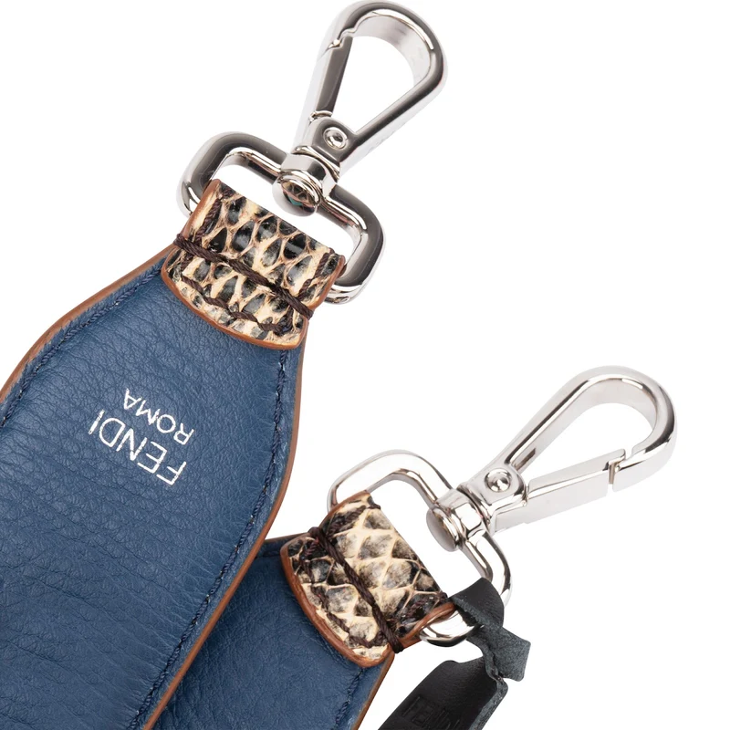 Fendi Python Flowerland Multicolor Studs Leather You Bag Strap
