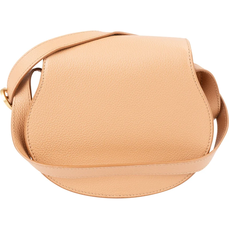 Chloé Grained Calfskin Marcie Small Saddle Crossbody Bag