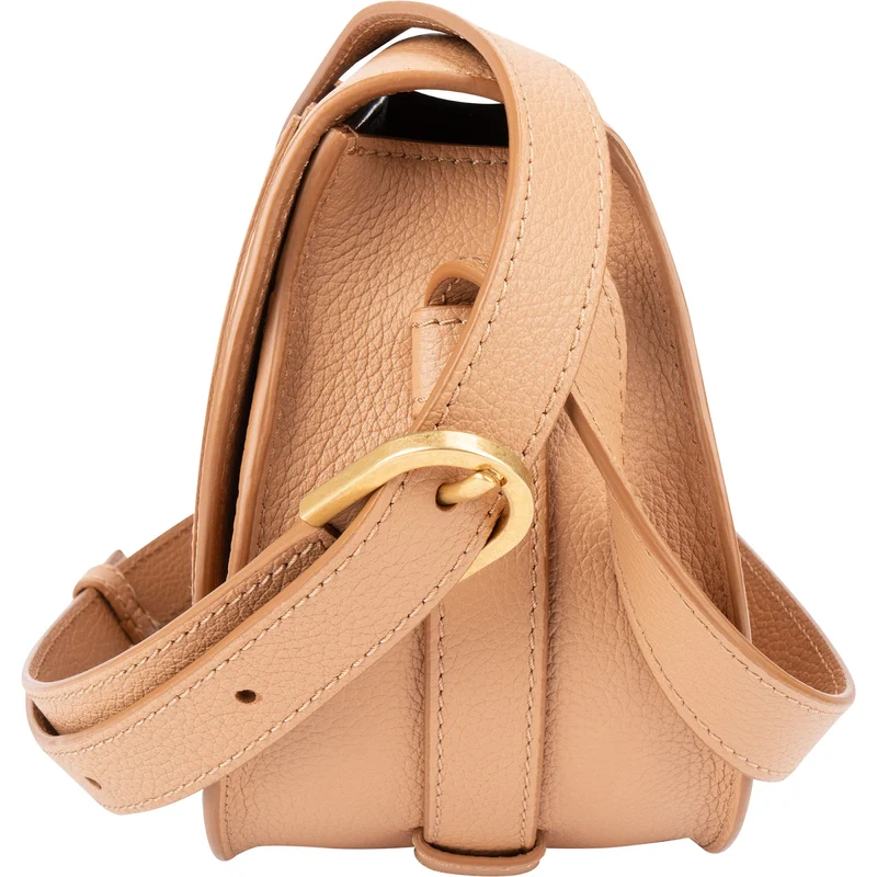 Chloé Grained Calfskin Marcie Small Saddle Crossbody Bag