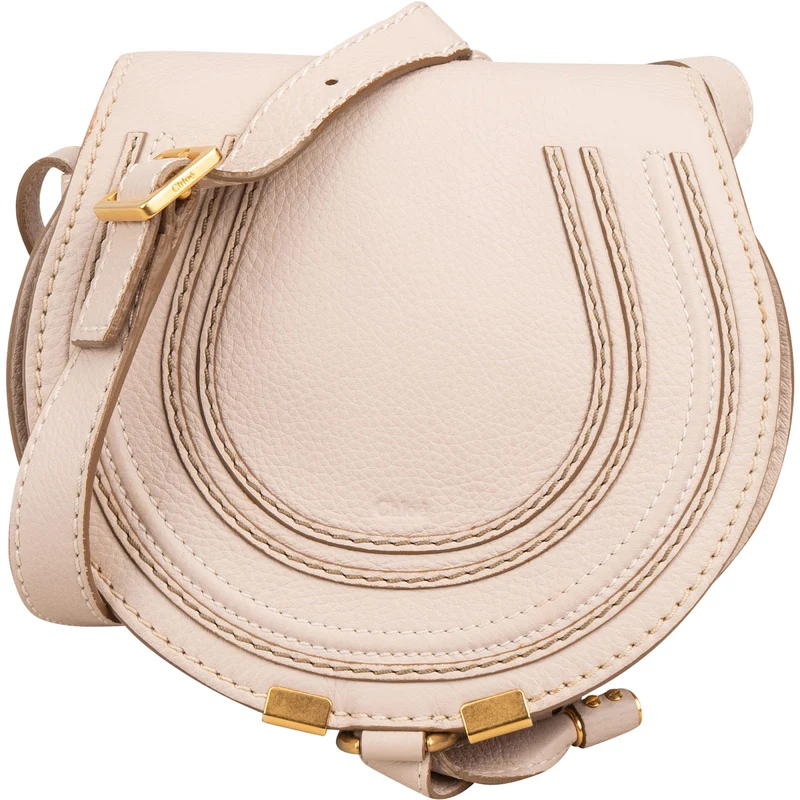 Chloé Grained Calfskin Marcie Small Saddle Crossbody Bag