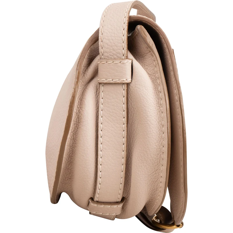Chloé Grained Calfskin Marcie Small Saddle Crossbody Bag