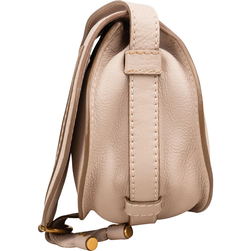 Chloé Grained Calfskin Marcie Small Saddle Crossbody Bag