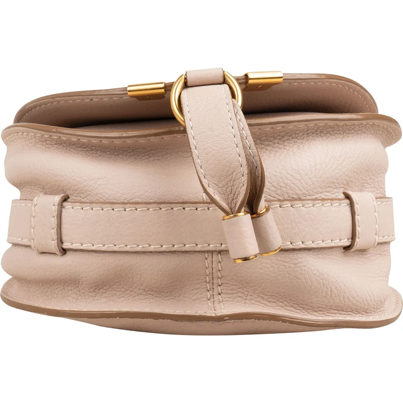 Chloé Grained Calfskin Marcie Small Saddle Crossbody Bag