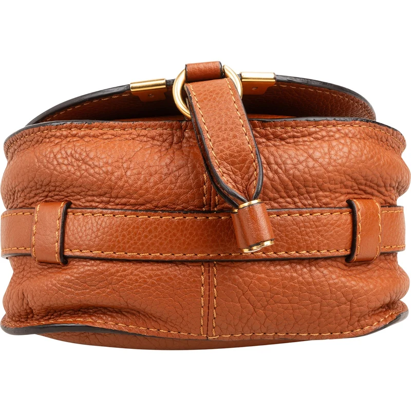 Chloé Grained Calfskin Marcie Small Saddle Crossbody Bag