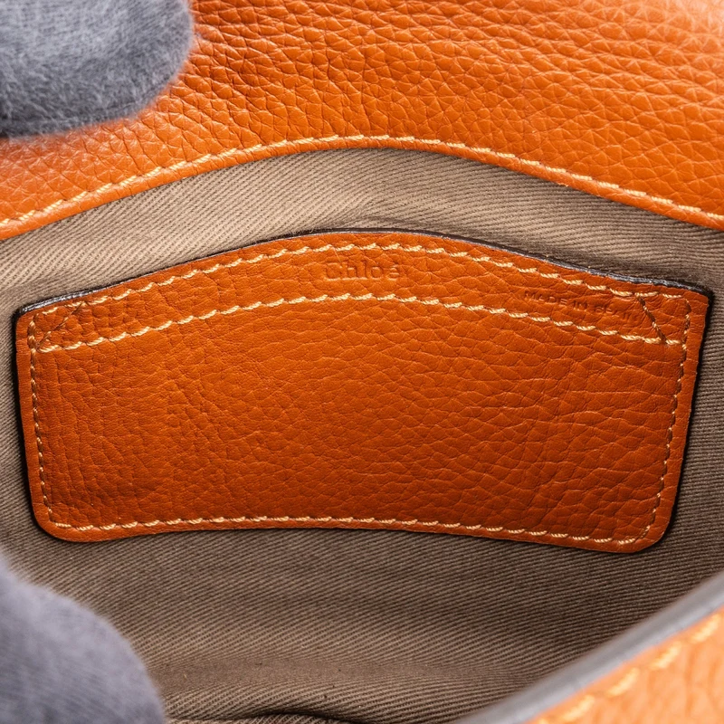 Chloé Grained Calfskin Marcie Small Saddle Crossbody Bag