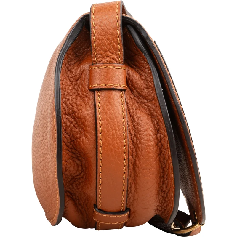 Chloé Grained Calfskin Marcie Small Saddle Crossbody Bag