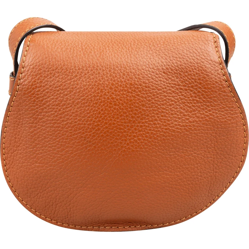 Chloé Grained Calfskin Marcie Small Saddle Crossbody Bag
