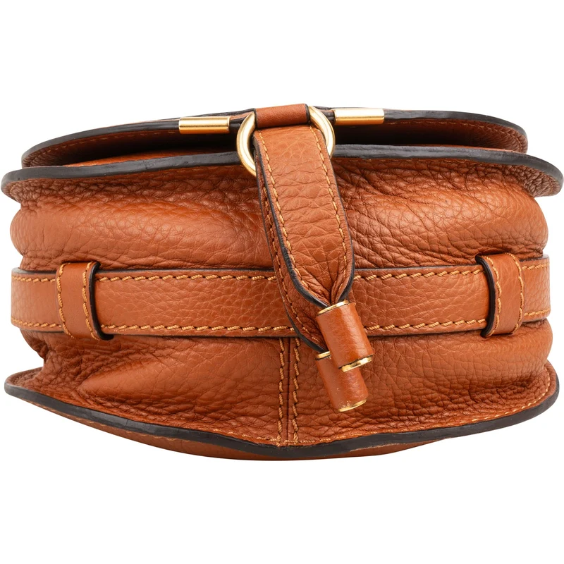 Chloé Grained Calfskin Marcie Small Saddle Crossbody Bag