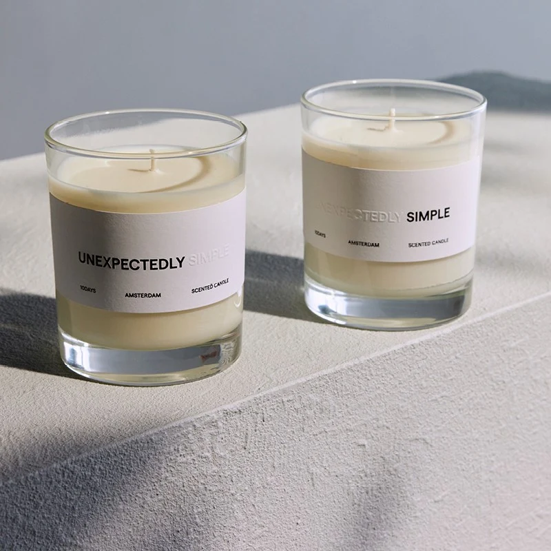 10 DAYS simple scented candle
