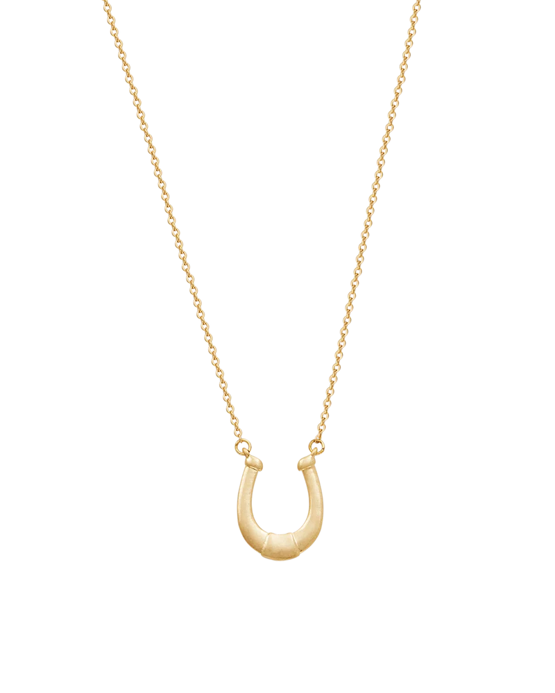 Gold Lucky In Love Horseshoe Necklace & Earrings Set