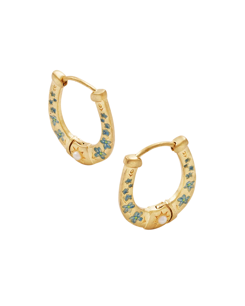 Gold Lucky In Love Horseshoe Necklace & Earrings Set